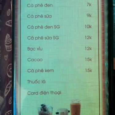 Thực đơn- Quỳnh Cafe