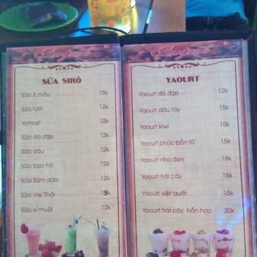 Thực đơn- Quỳnh Cafe