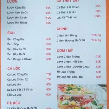 Thực đơn- Nhà Hàng Rau Muống Restaurant