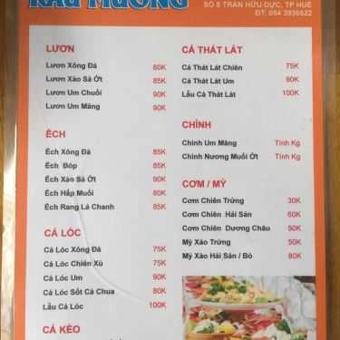 Thực đơn- Nhà Hàng Rau Muống Restaurant