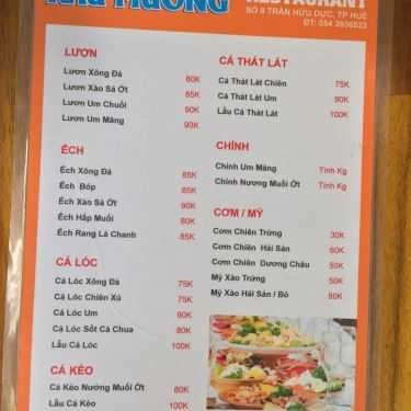 Thực đơn- Nhà Hàng Rau Muống Restaurant