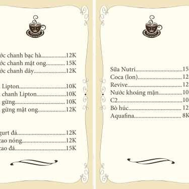 Thực đơn- Real Coffee