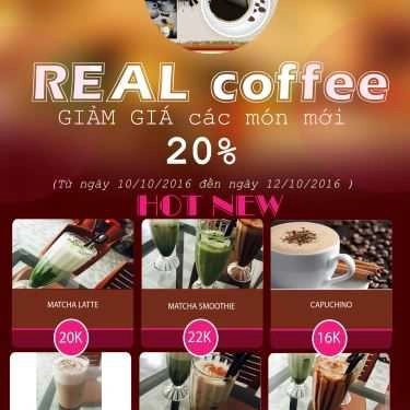 Thực đơn- Real Coffee