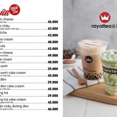 Thực đơn- Cafe Royaltea Huế - Bà Triệu