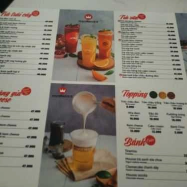 Thực đơn- Cafe Royaltea Huế - Bà Triệu