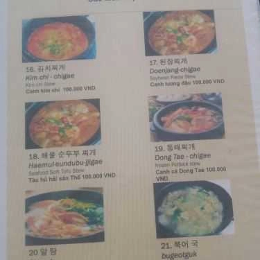 Thực đơn- Nhà Hàng Seoul Restaurant - Bến Nghé