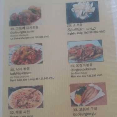 Thực đơn- Nhà Hàng Seoul Restaurant - Bến Nghé