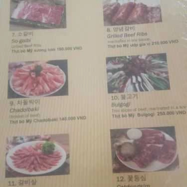 Thực đơn- Nhà Hàng Seoul Restaurant - Bến Nghé