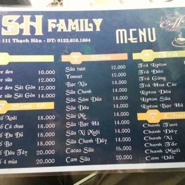 Thực đơn- SH Family Cafe