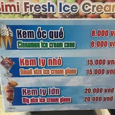 Thực đơn- Ăn vặt Simi Fresh Ice Cream