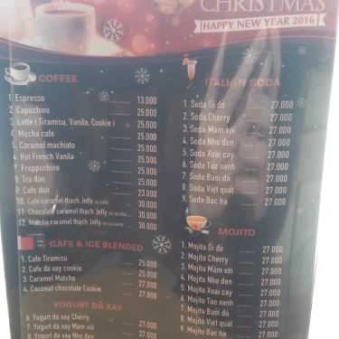 Thực đơn- Sunrise Coffee Corner
