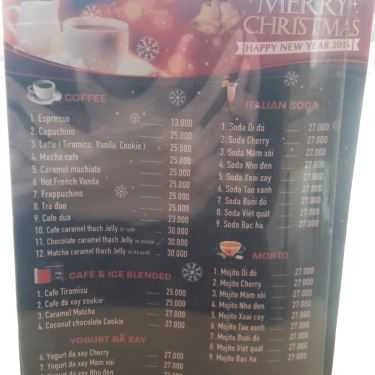 Thực đơn- Sunrise Coffee Corner