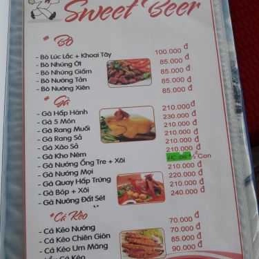 Thực đơn- Nhà Hàng Sweet Beer Restaurant - Các Món Nhậu