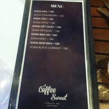Thực đơn- Sweet Cafe