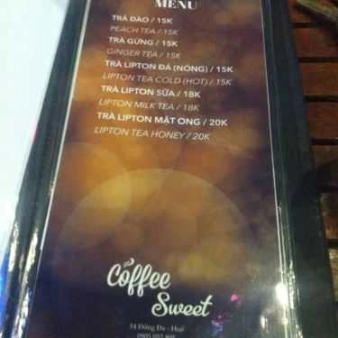 Thực đơn- Sweet Cafe