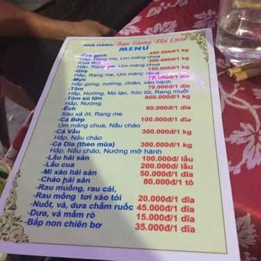 Thực đơn- Nhà Hàng Tam Giang Hội Quán - Hải Sản Tươi Sống