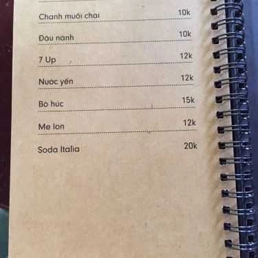 Thực đơn- Thảo Uyên Cafe