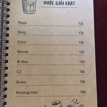 Thực đơn- Thảo Uyên Cafe
