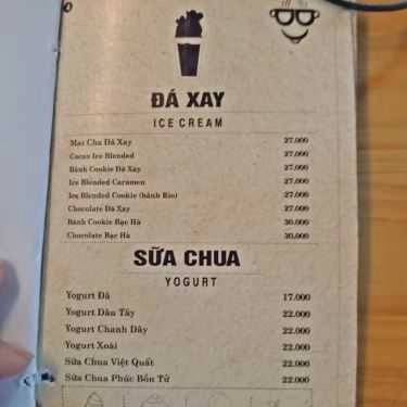 Thực đơn- The Face Coffee