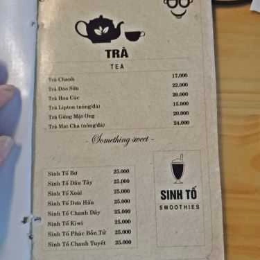 Thực đơn- The Face Coffee