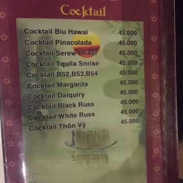 Thực đơn- Thôn Vỹ Cafe