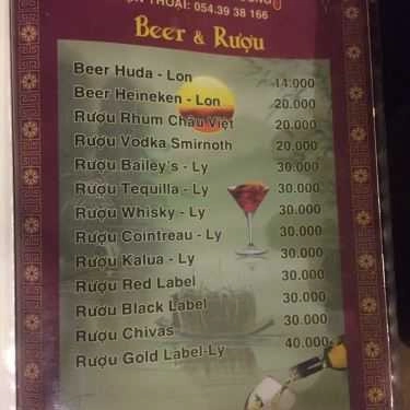 Thực đơn- Thôn Vỹ Cafe