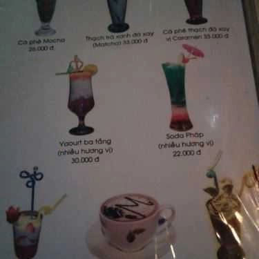 Thực đơn- Thư Viên Cafe