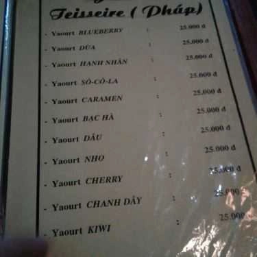 Thực đơn- Thư Viên Cafe