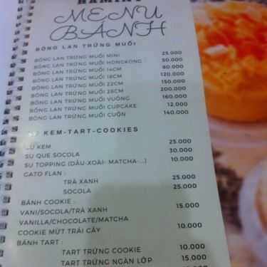 Thực đơn- Cafe Tiệm Bánh Hamint Kitchen - Bến Nghé