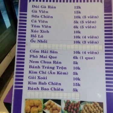 Thực đơn- Cafe Tím Kafe