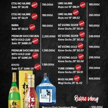 Thực đơn- Nhà Hàng Tokyo BBQ & Sushi Restaurant
