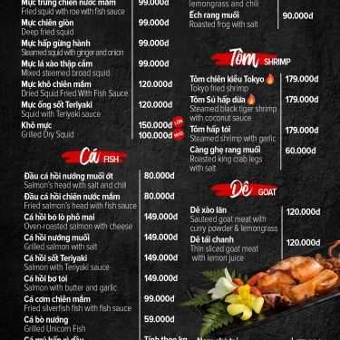 Thực đơn- Nhà Hàng Tokyo BBQ & Sushi Restaurant