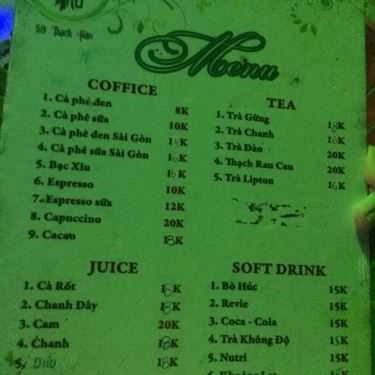 Thực đơn- Trăng Thu Cafe