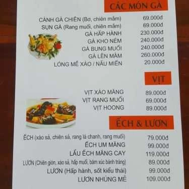 Thực đơn- Nhà Hàng Trường Tiền Cafe & Restaurant