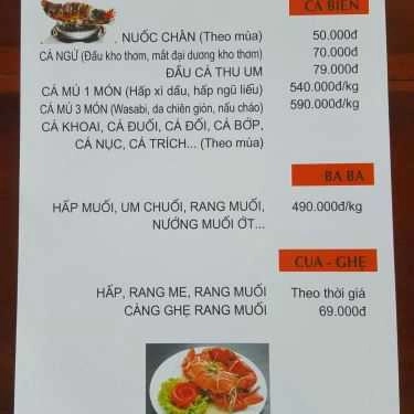 Thực đơn- Nhà Hàng Trường Tiền Cafe & Restaurant