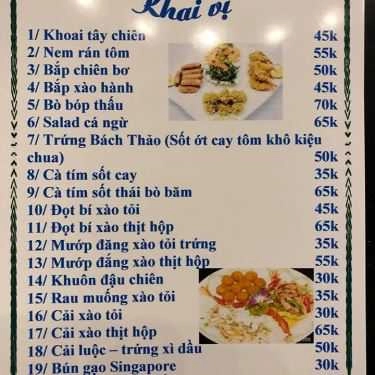 Thực đơn- Nhà Hàng TYPHU Cafe & Restaurant