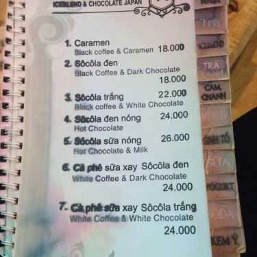 Thực đơn- V8 Cafe
