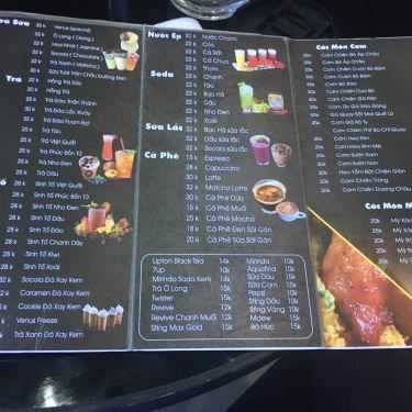 Thực đơn- Venus Stadium Gaming & Coffee