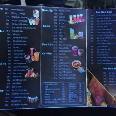 Thực đơn- Venus Stadium Gaming & Coffee