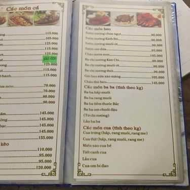 Thực đơn- Nhà Hàng Vườn Phố - Ẩm Thực 3 Miền