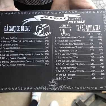 Thực đơn- WIGO Coffee