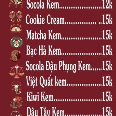 Thực đơn- Zodiac - Coffee Take Away