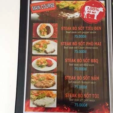 Thực đơn- Nhà Hàng COWBOY - Beefsteak & Drink