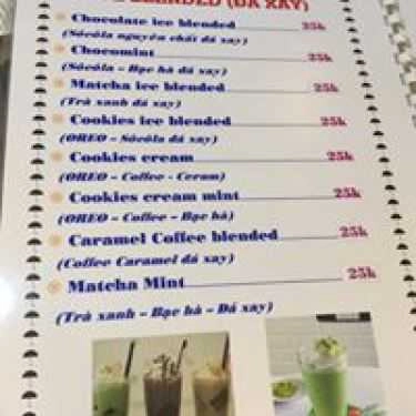 Thực đơn- Cafe Bill Cakes & Drinks