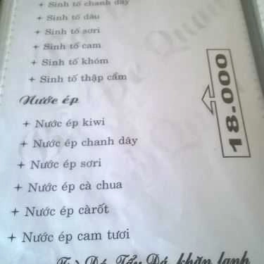 Thực đơn- Quán Ăn Bồ Đề Quán - Ẩm Thực Chay