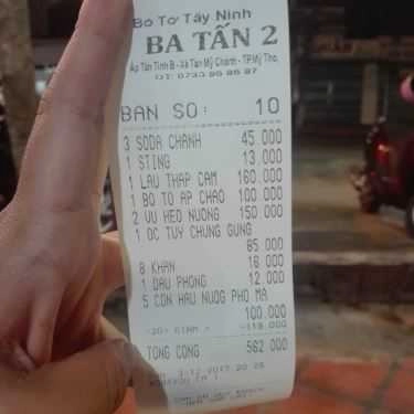 Thực đơn- Quán Ăn Như Ý - Bò Tơ & Hải Sản