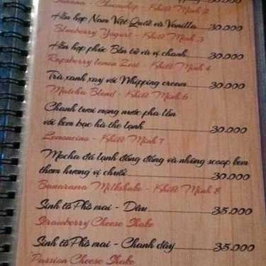Thực đơn- Khiết Minh Cafe - Yersin