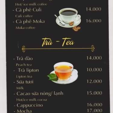 Thực đơn- Hạt Cafe