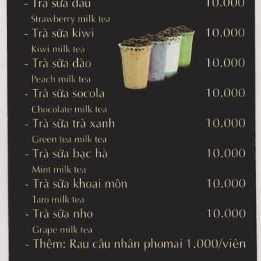 Thực đơn- Hạt Cafe