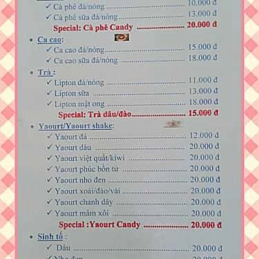 Thực đơn- Candy Coffee